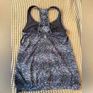 Athleta Black and White Speckle Tank Top